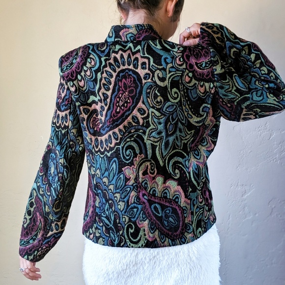 Vintage *Rare* Matty + Maxx Tapestry Zip Jacket - Picture 7 of 8